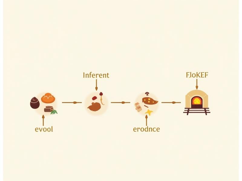 한성 브루 & 블룸의 베이커리 제작 과정을 보여주는 타임라인 인포그래픽