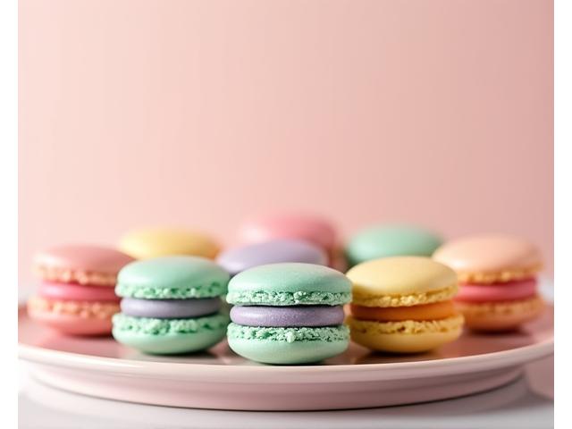 컬러풀하고 섬세한 프랑스 마카롱 세트