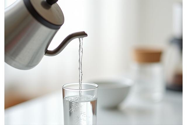 물을 따르는 모습