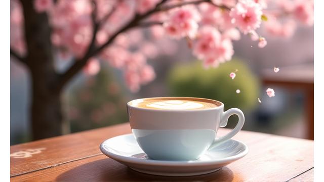 봄 시즌 벚꽃 원두 출시 기념 테이스팅 이벤트, 벚꽃이 핀 한성 브루 & 블룸 테라스