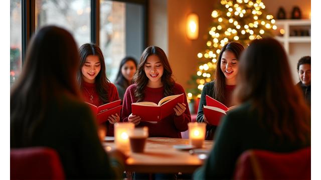 겨울 시즌 따뜻한 음료와 캐롤 공연, 크리스마스 장식으로 꾸며진 한성 브루 & 블룸 내부