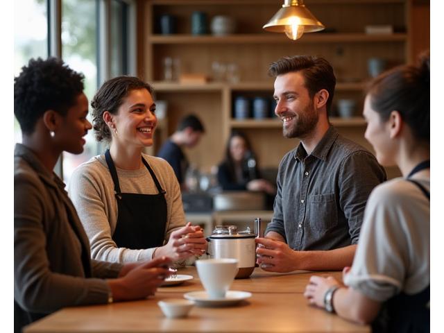 커피 클래스에 참여하는 사람들