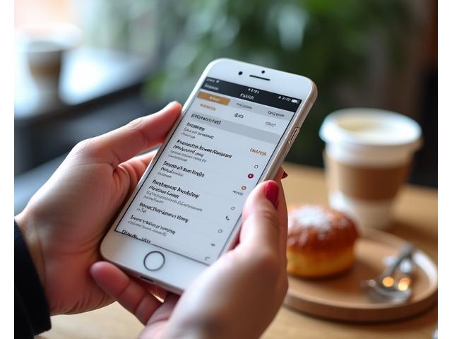 스마트폰으로 온라인 주문하는 모습