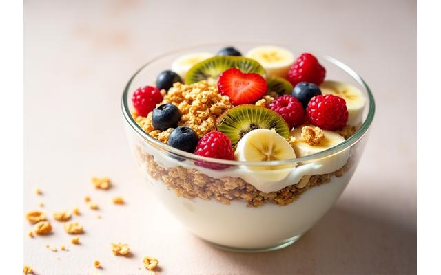 다채로운 제철 과일과 수제 그래놀라, 요거트가 층층이 담긴 그래놀라 보울